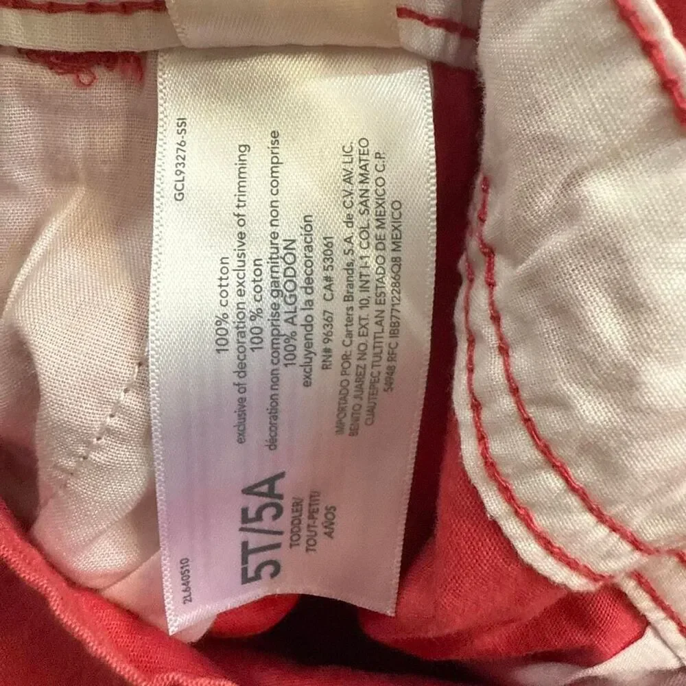 Oshkosh-b-gosh Red Dungarees-overalls